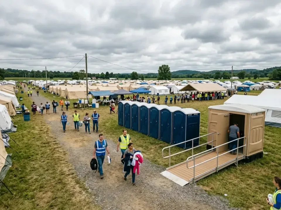 disaster-relief-camp-restrooms-010 — frequently asked questions, Dumpster & Portable Bathrooms Rental in Bay, AR